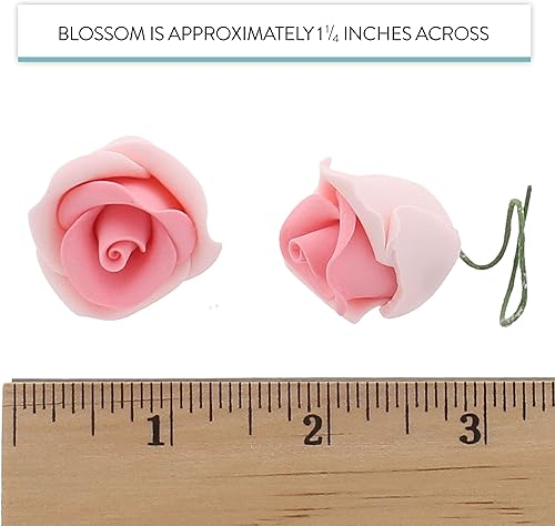 Miniatura 6 de Global Sugar Art Flores de pastel de azúcar rosa arbustiva, rosa, pequeñas, 32 unidades por el chef Alan Tetreault