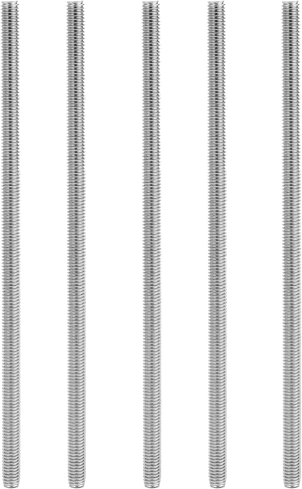 M6 x 150mm 304 Stainless Steel Fully Threaded Rod Bar Studs Hardware 5 Pcs