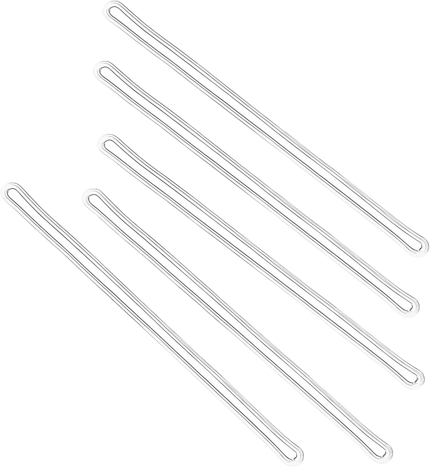 HOSL 100-Pack 6'' Clear Plastic Luggage Tag Loops