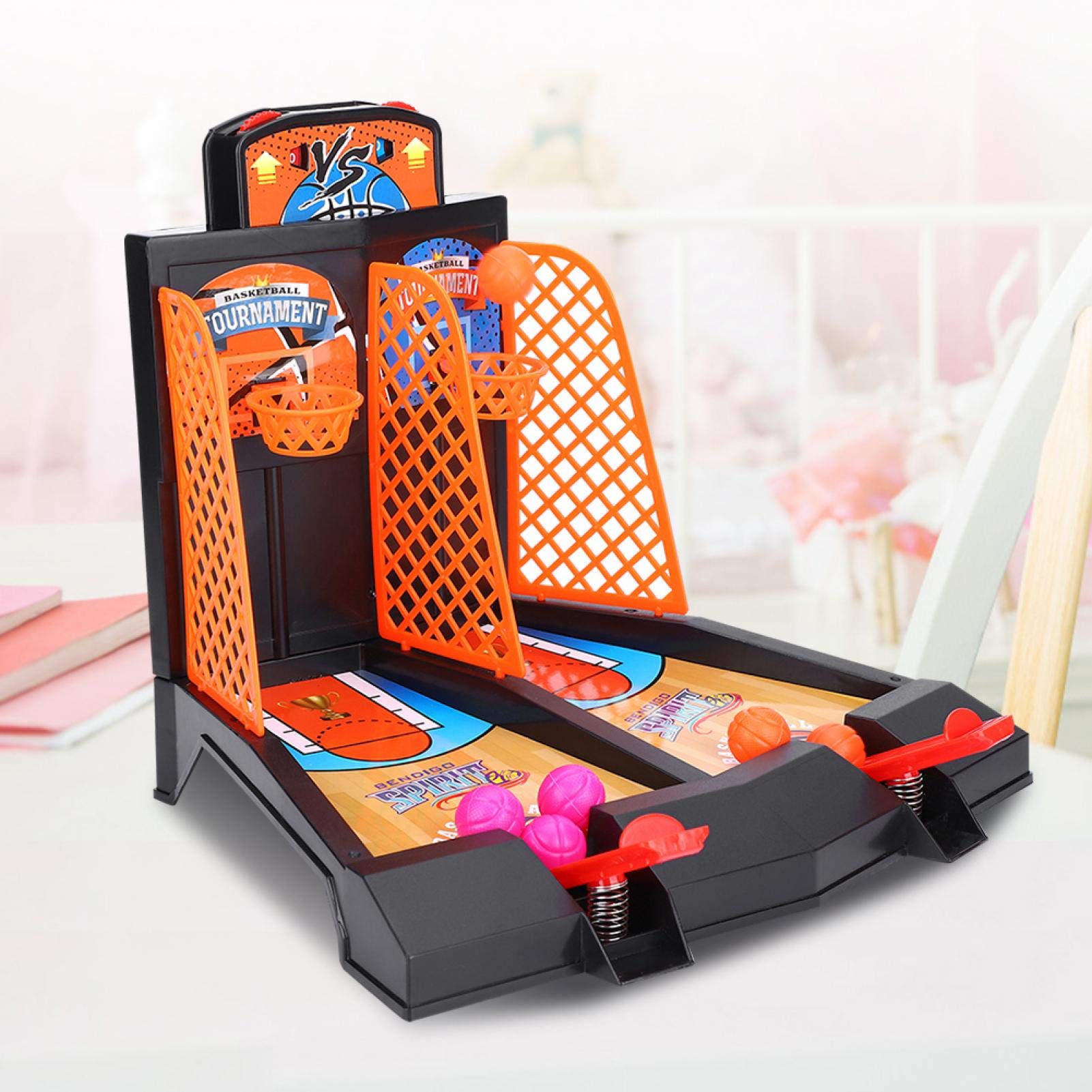 Drfeify Jeu de Basket-Ball de Doigt, Jeu de Table de Jouet d'intelligence Jeu de Basket-Ball de Bureau pour Les Enfants Adultes AmusantsAutres Jouets d’extérieur pour Enfants