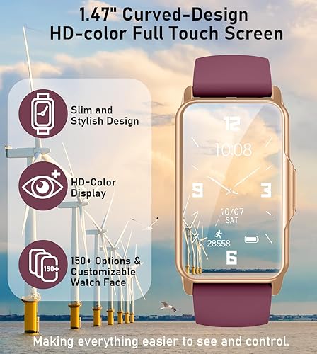 Miniatura 2 de Reloj inteligente con monitor de salud y fitness con frecuencia cardíaca 247, oxígeno en sangre, presión arterial, monitor de sueño, 115 modos