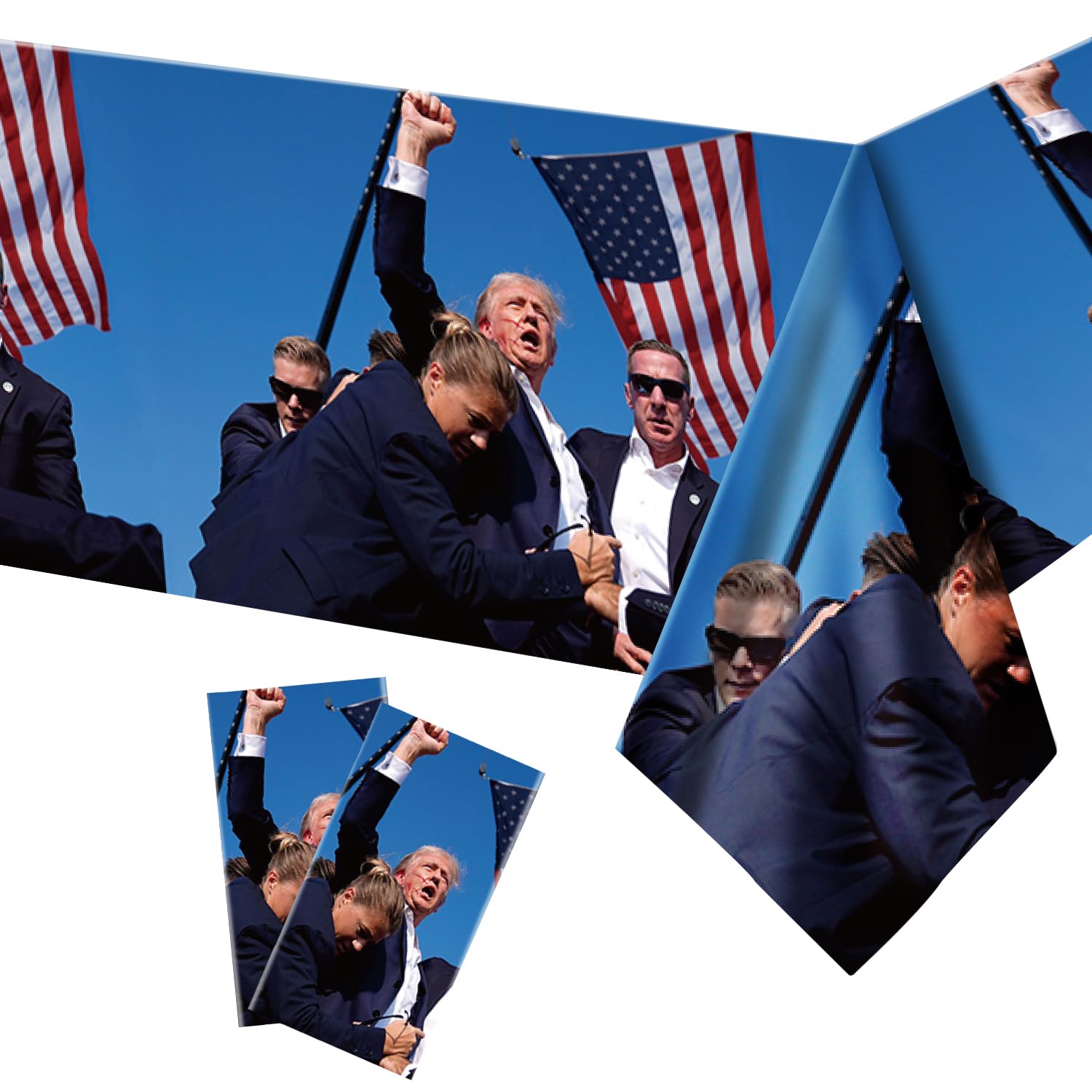 2 PCS Trump Party Supplies Tablecloth - Perfect for Trump Themed Birthday Decorations