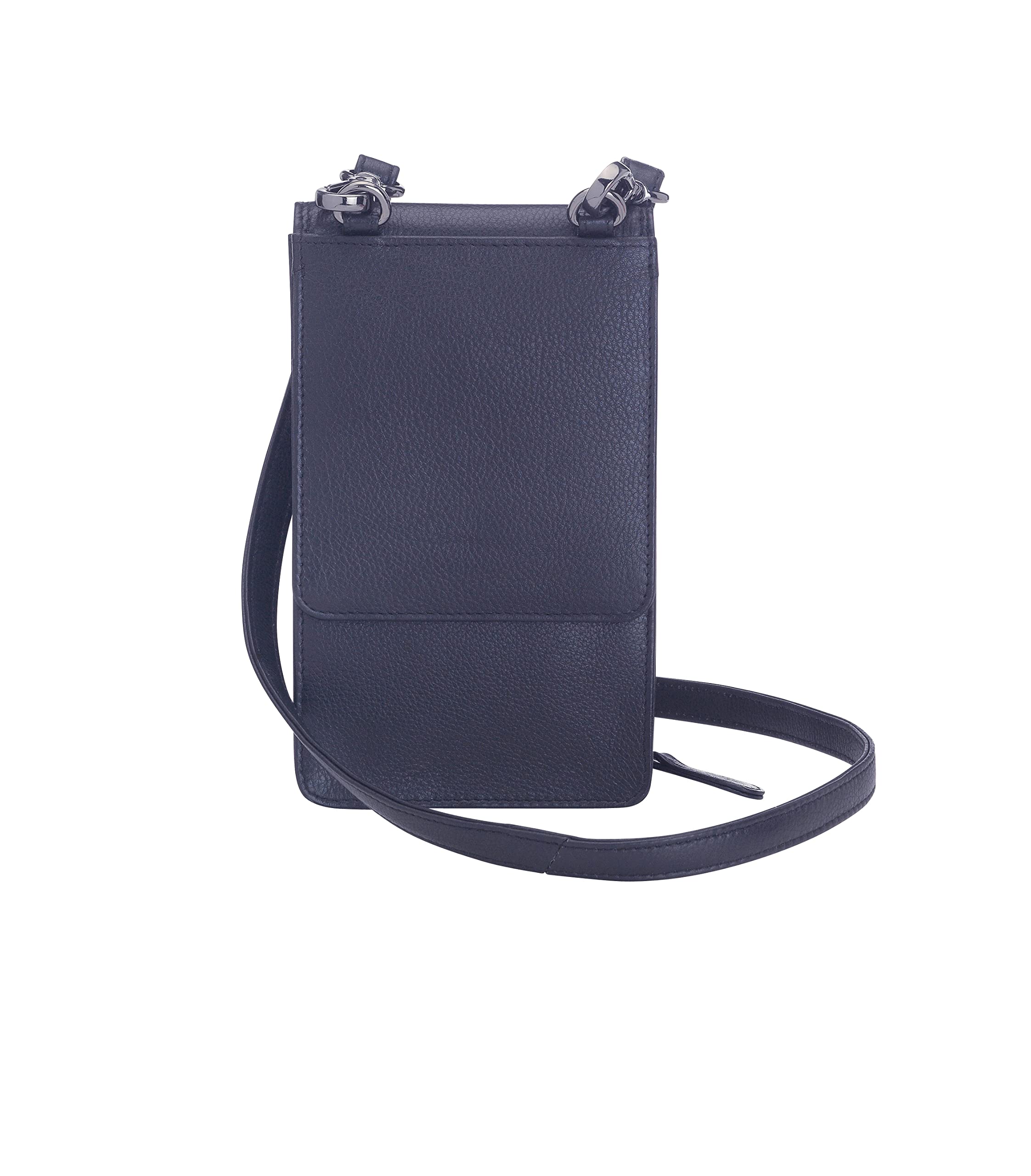 Torebka na telefon komórkowy do zawieszenia damska mała, prawdziwa skóra, torba na ramię na telefon komórkowy, smartfon, torba z ochroną RFID, zamek błyskawiczny Crossbody (100), morski, 17 x 10 x 4 cm