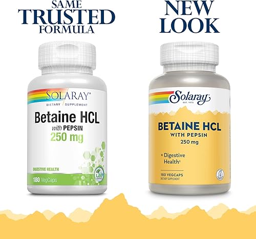 Miniatura 2 de Solaray - HCl con Pepsina - 250 mg - 180 cápsulas