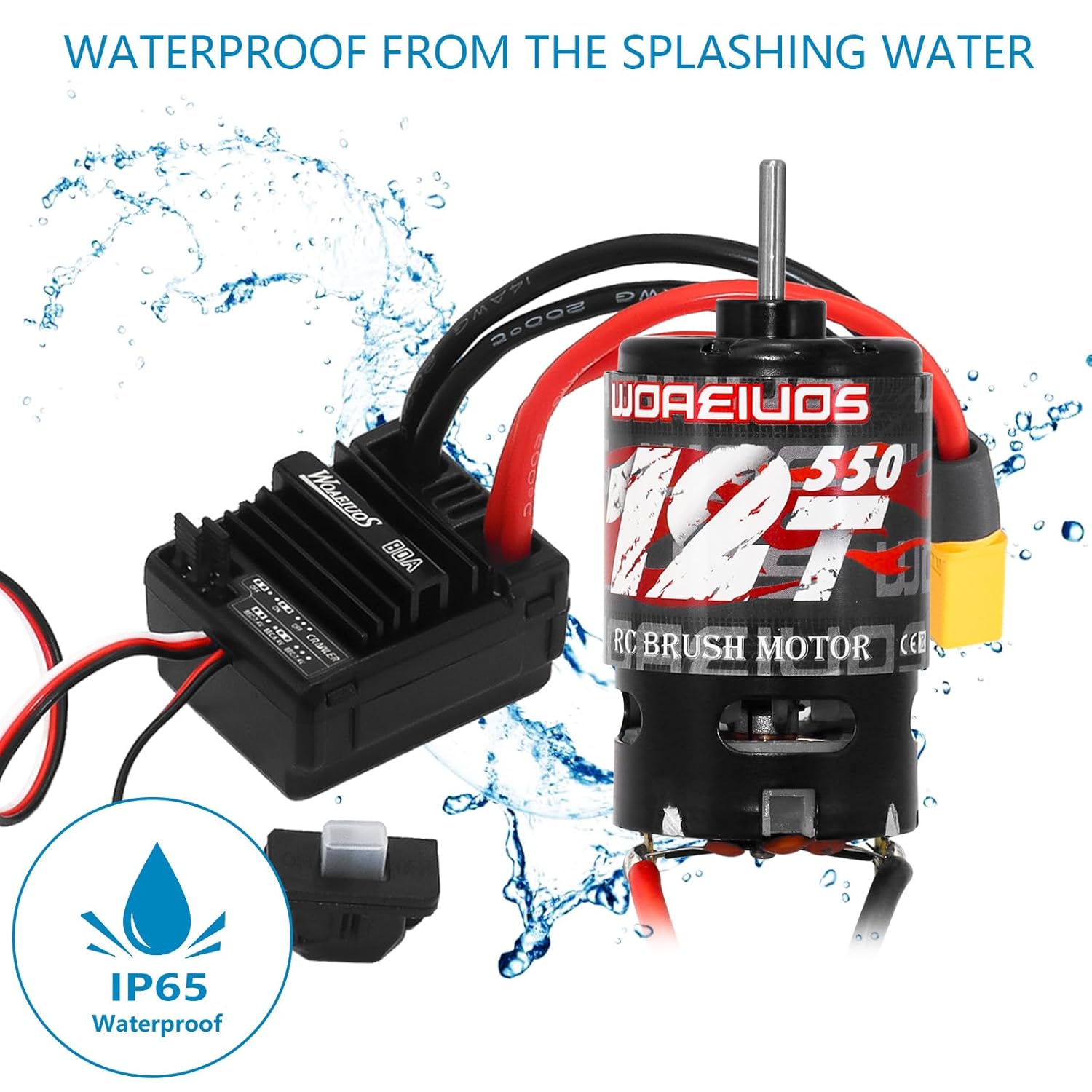 550 Brushed Motor 12T 80A ESC Brushed Motor ESC Martinique Ubuy