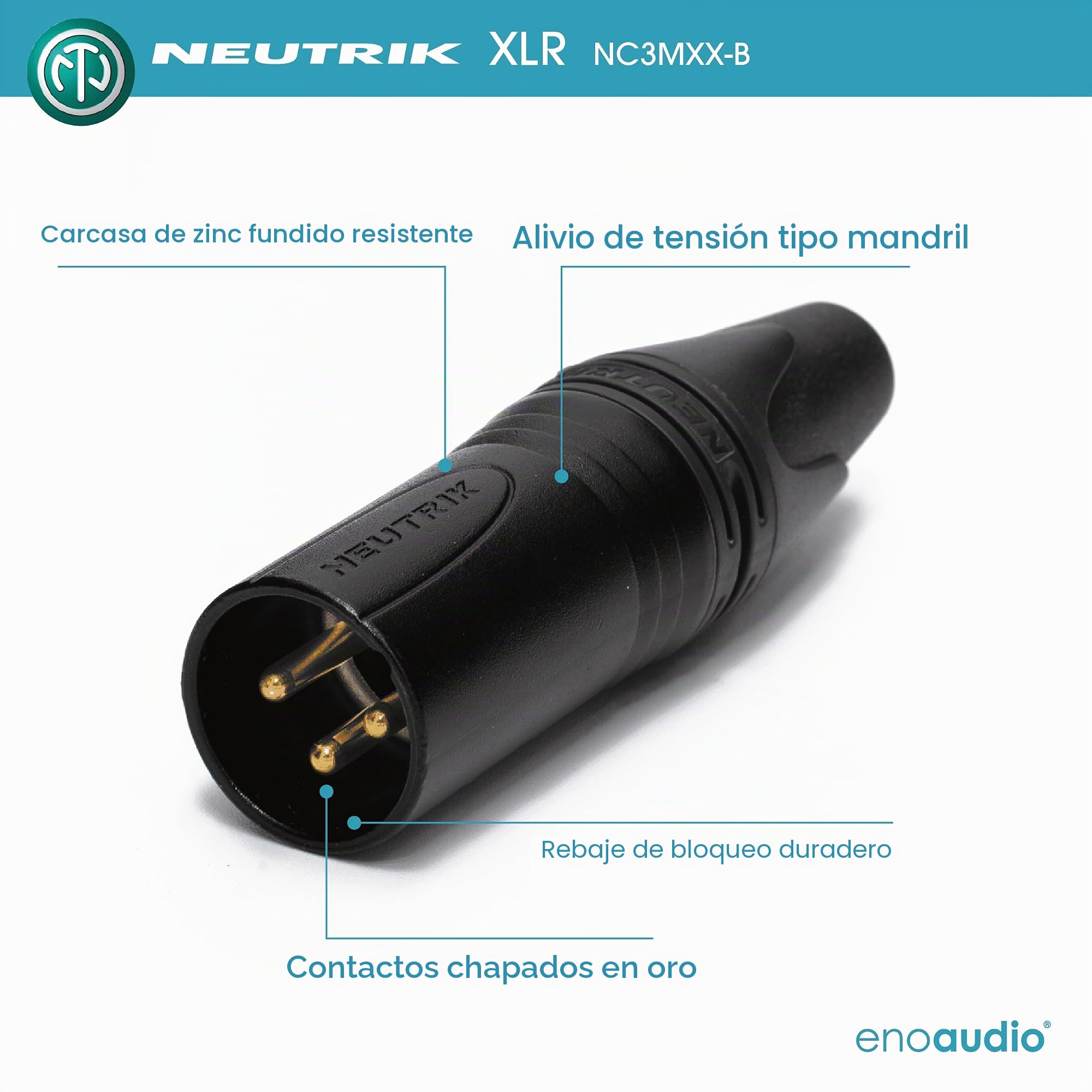 Mogami 2534 Neglex Cable micró­fono balanceado | Neutrik XLR hembra - XLR macho | HiFi 1,5 m