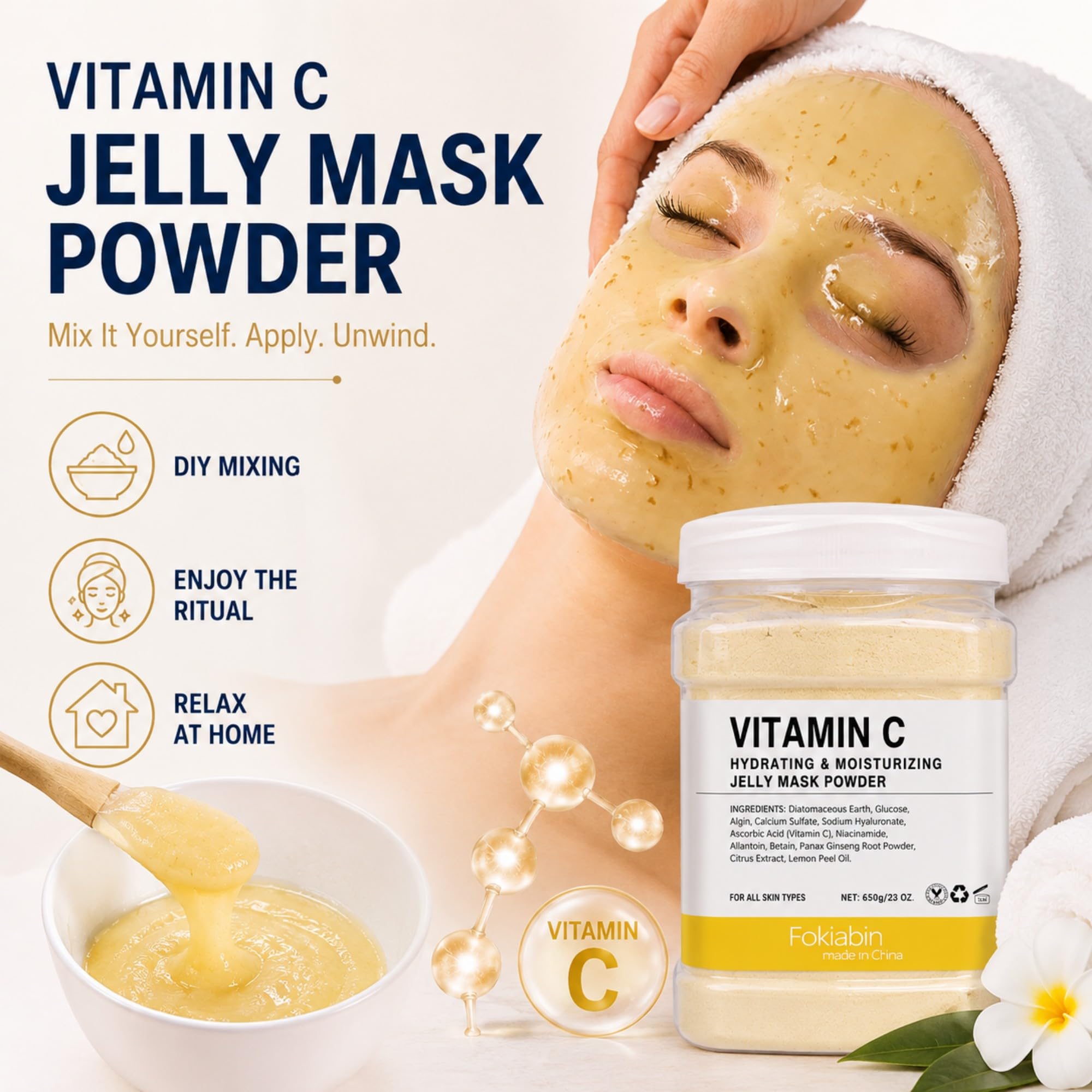 Amazon.com : Jelly Mask for Facials, Vitamin C Hydrating Peel-Off