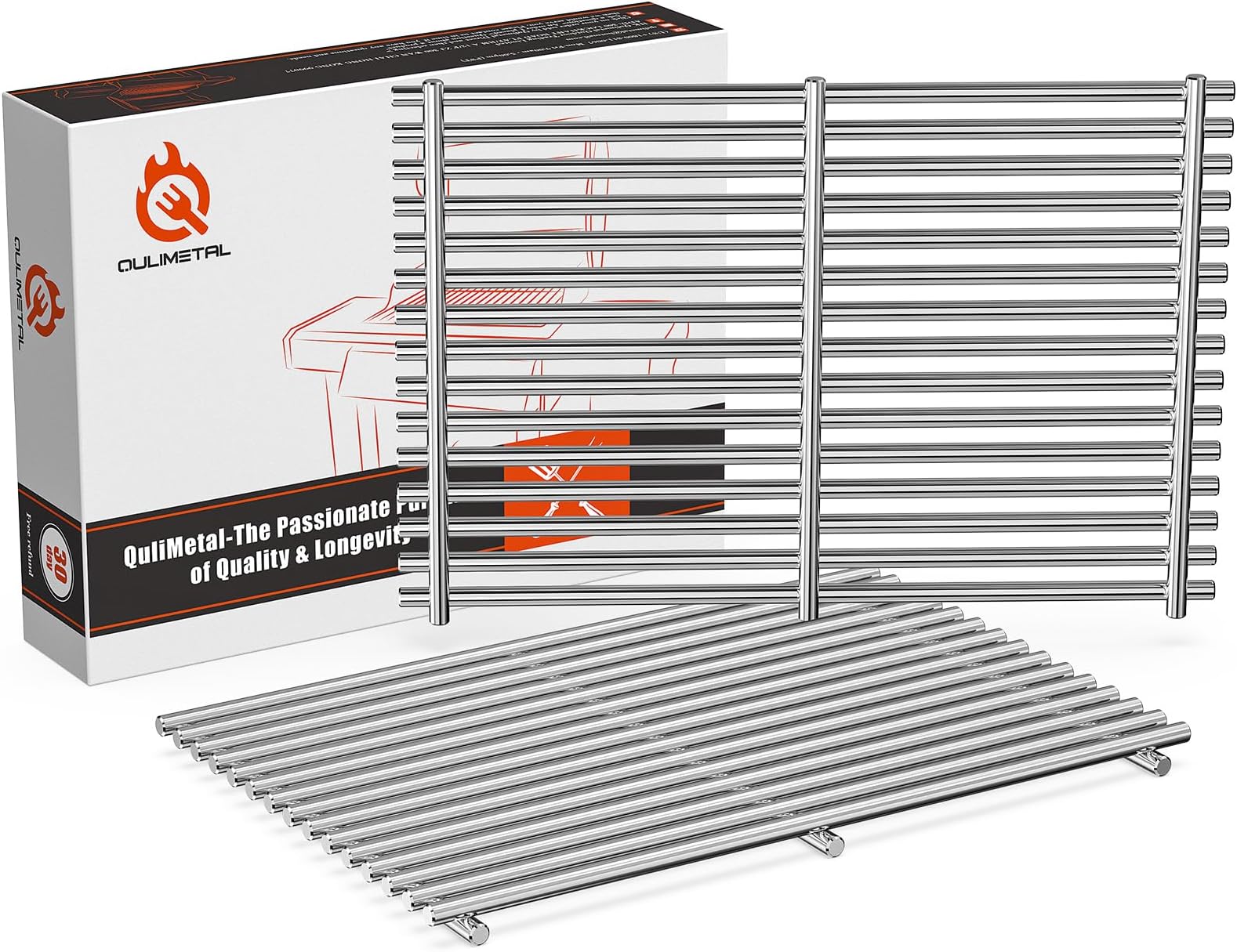 9MM Grill Grates for Weber Spirit 300 and GS4 Spirit II 300 Series, Spirit 700, Genesis Silver/Gold/Platinum B & C, Genesis 1000-3500, Grill Parts for Weber Spirit 7639 7638 Grate, 304 Stainless Steel