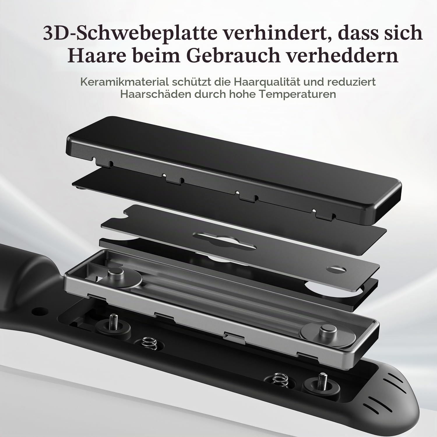 Mini Glätteisen Kabellos mit 5000mAh, 2 in 1 Glätteisen Locken und Glätten, 175°C-215°C 3 Einstellbare Temperaturen Reiseglätteisen mit LED Anzeige für alle Haartypen (Weiß)