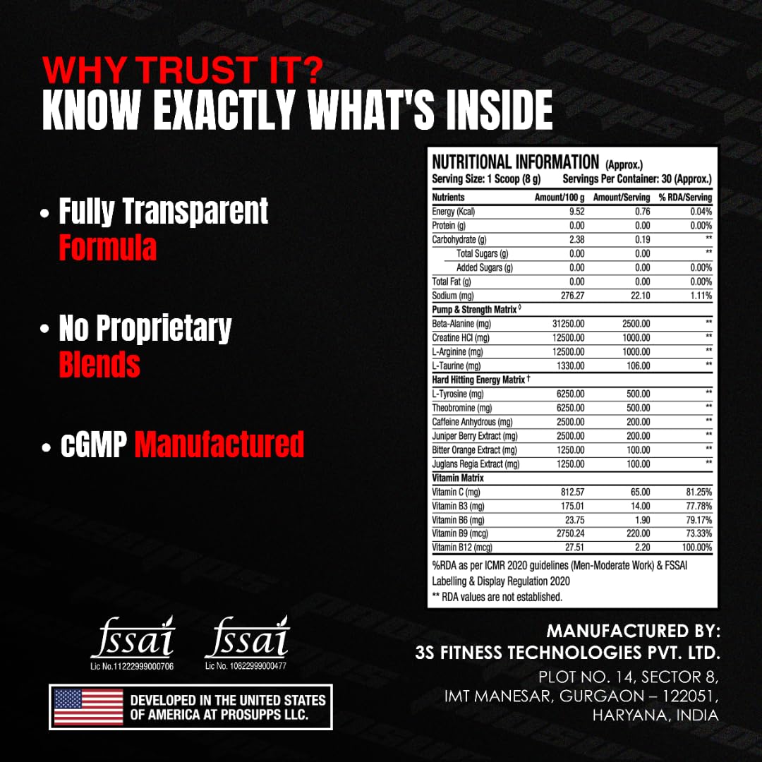 ProSupps Hyde Xtreme Watermelon High Stim Pre Workout, 30 Servings — Amazon image 5