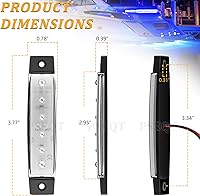 Vista 6 de PSEQT Luces LED de navegación para barco, interior marino, tira de luz de cortesía, cubierta de popa, iluminación de cabina de 3.8 pulgadas, 6 LED
