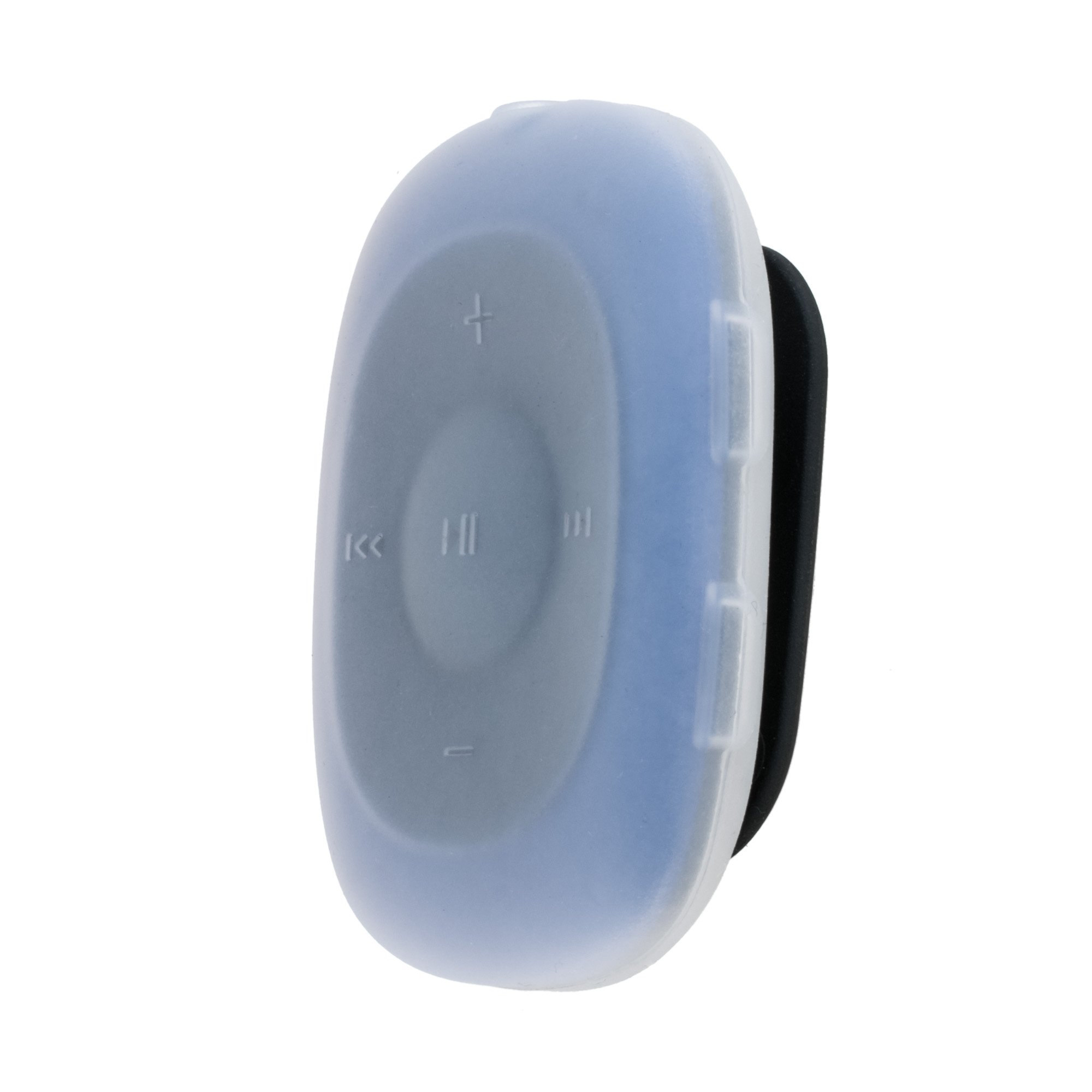 AGPTEK G02 Mini odtwarzacz MP3 z klipsem z radiem FM, do biegania, na siłownię (dodatkowa osłona przeciwpotna), niebieski, 8 GB