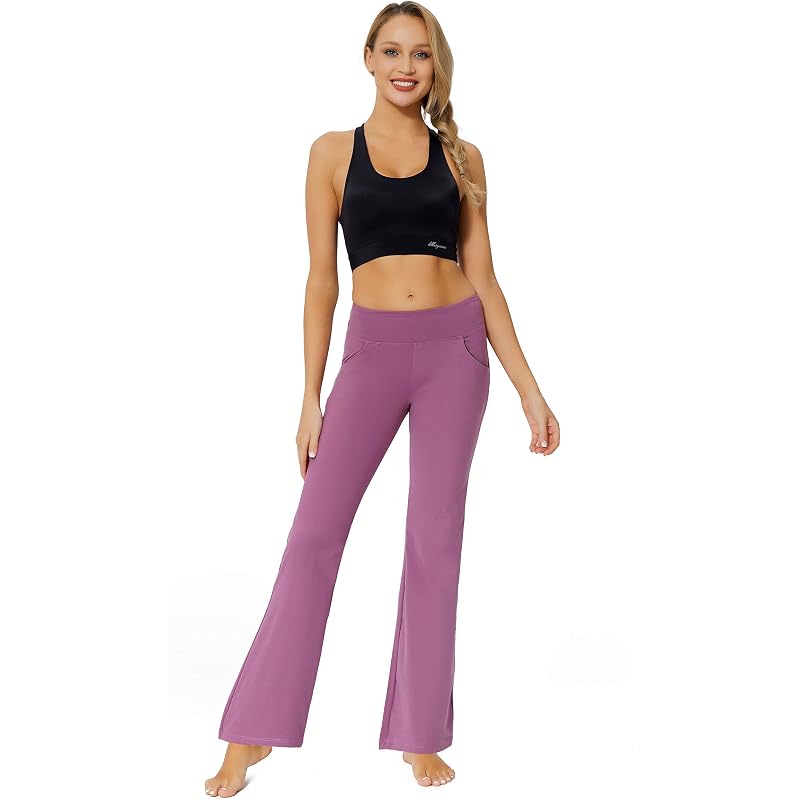 SERHOM Bootcut Yoga Pants with Pockets 