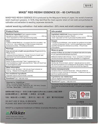 Miniatura 2 de Mikei Hongo Reishi Rojo EX (60 Cápsulas)