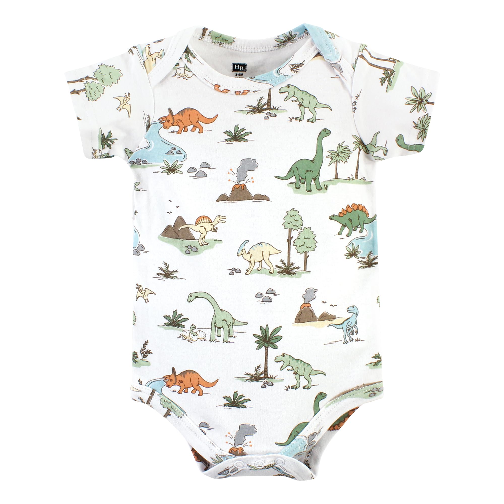 Hudson Baby Bodis unisex de algodón para bebé, paquete de 5 aventuras de dinosaurios, 12-18 meses, paquete de 5 aventuras de dinosaurios, 12-18 meses, Dinosaur Adventures - Paquete de 5, 12-18 Months