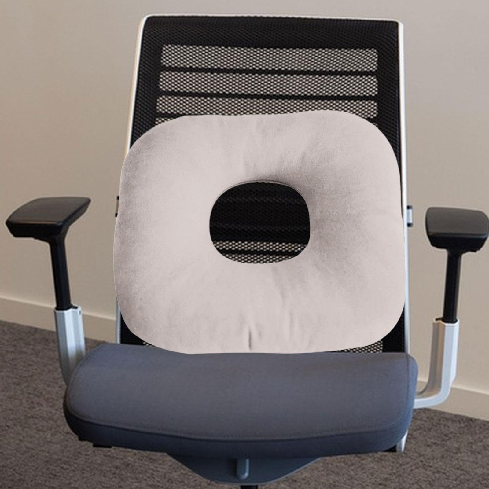 Cuscino ergonomico per orecchini, design traspirante con foro centrale per dormire, ufficio, viaggi, comodo supporto per piercing all'orecchio, uso multiuso