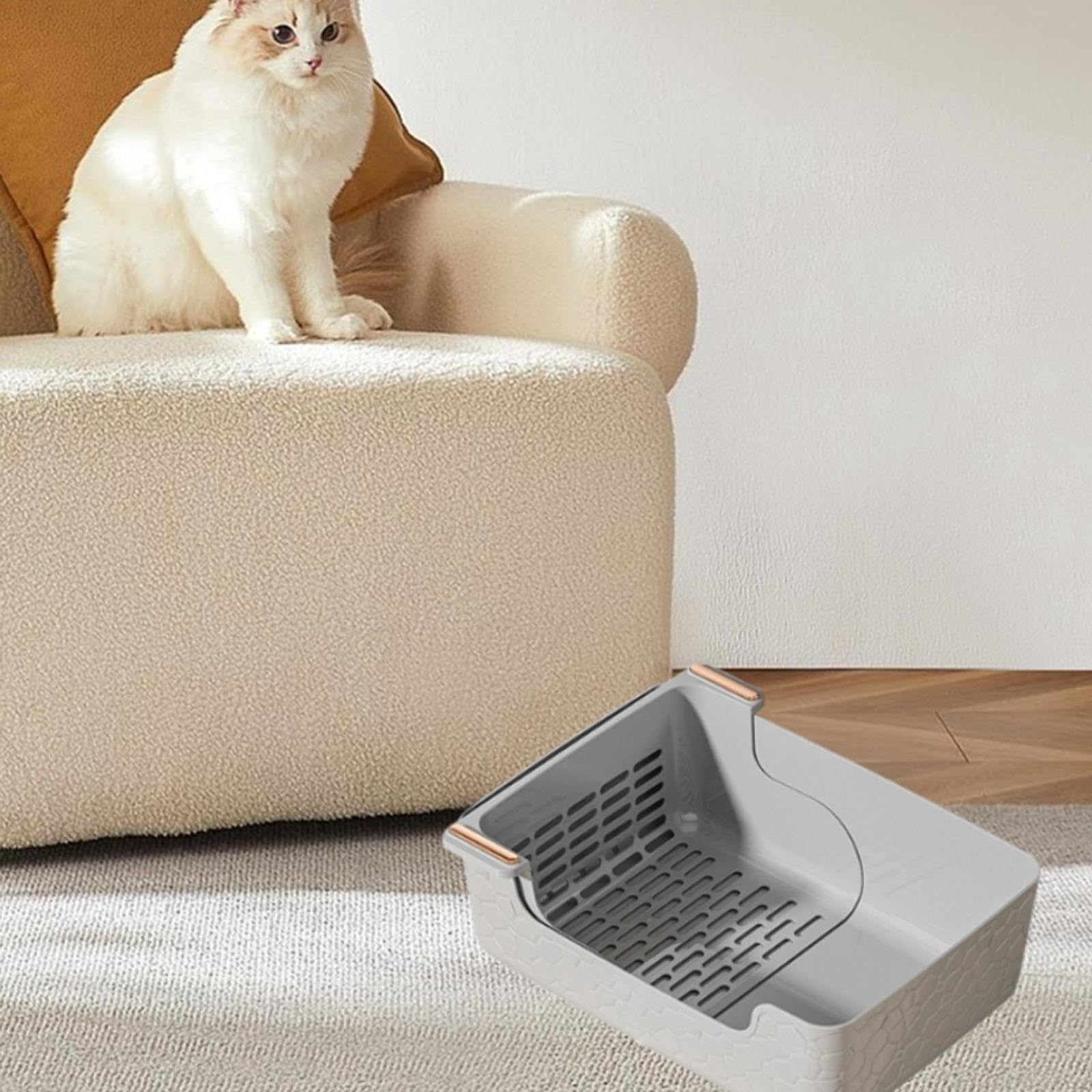 Pet Dog Toilet Pet Pee Toilet Easy Maintenance Sturdy Training Corner Dog Potty Tray for Puppy Cats Other Pets Outdoor, Gray