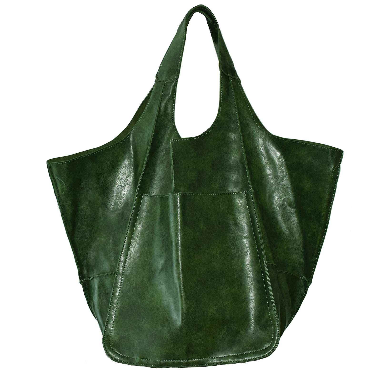 KlaOYer Oversized Leather Tote Bag
