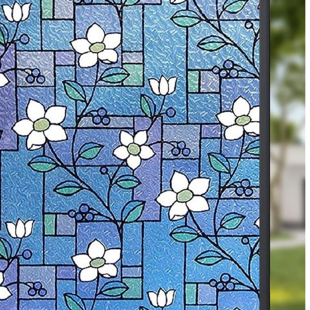 WOO Home Frosted Glass Window Film & Stickers (12 X 24 inch) Privacy Window Cover for Glass Window & Glass Door - Easy Apply, Removable Decorative Film (Multi Colour Bird Film | 1 X 2 SQFT) — Amazon image 19