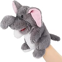 Vista 21 de Títeres de mano de animales de 11 pulgadas, tortuga marina de peluche, dinosaurios, juguetes de marionetas de mano, juguetes de juego de rol