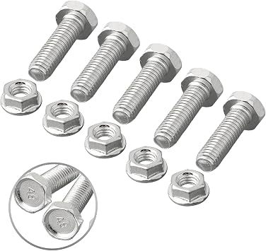 Shear Pin Set for Honda Snow Blower, 5-Pack M5 Bolts and Nuts Kit Compatible with HSS724A HSS928A HSS1332A, Sturdy Metal Replacement Part