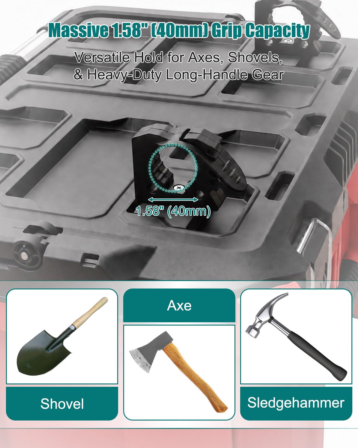 Packout Toolbox Morsetto a sgancio rapido adatto per Milwaukee, pala e