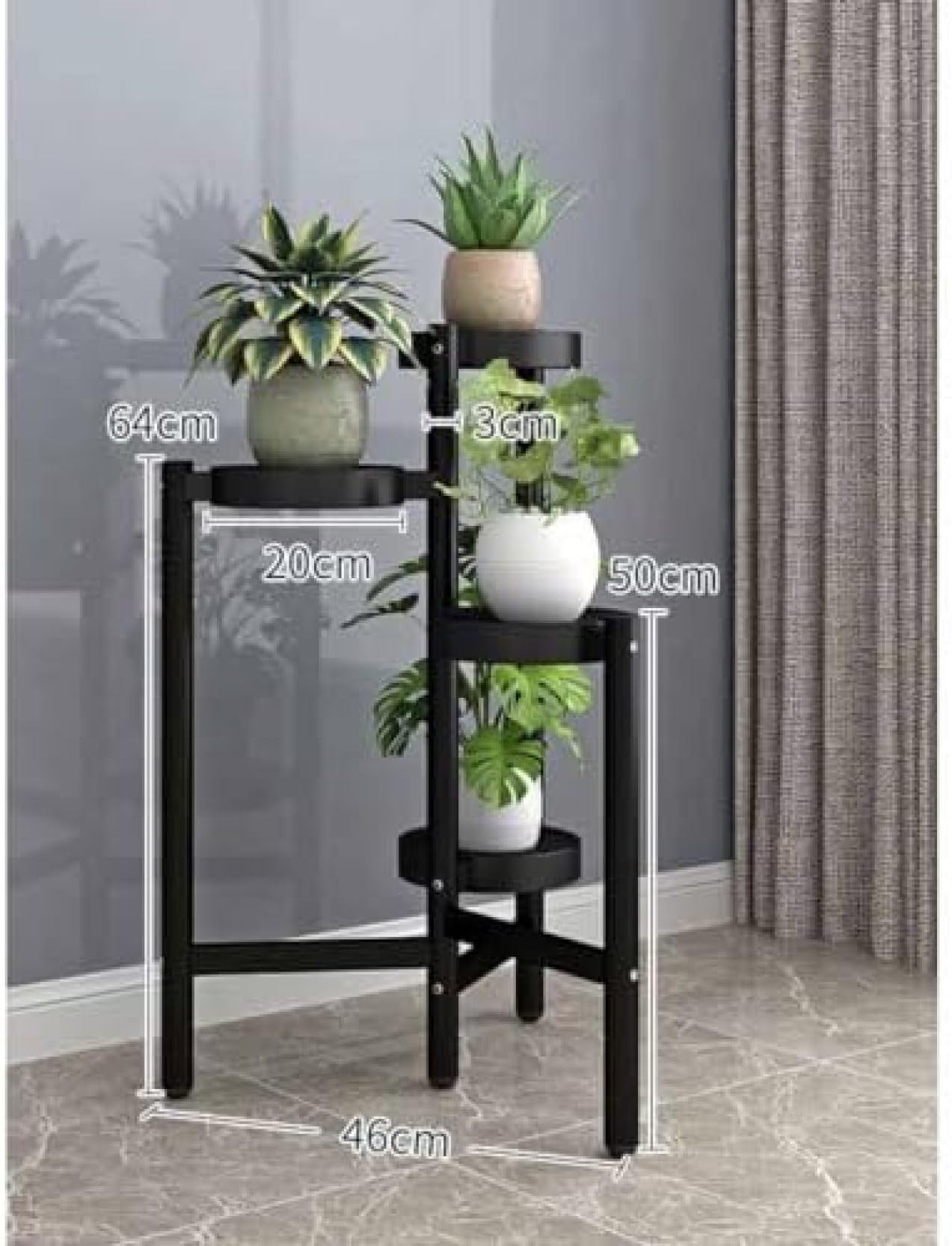 Amazon | フラワースタンド おしゃれ 白 3段 花台 鉢スタンド 植木鉢台