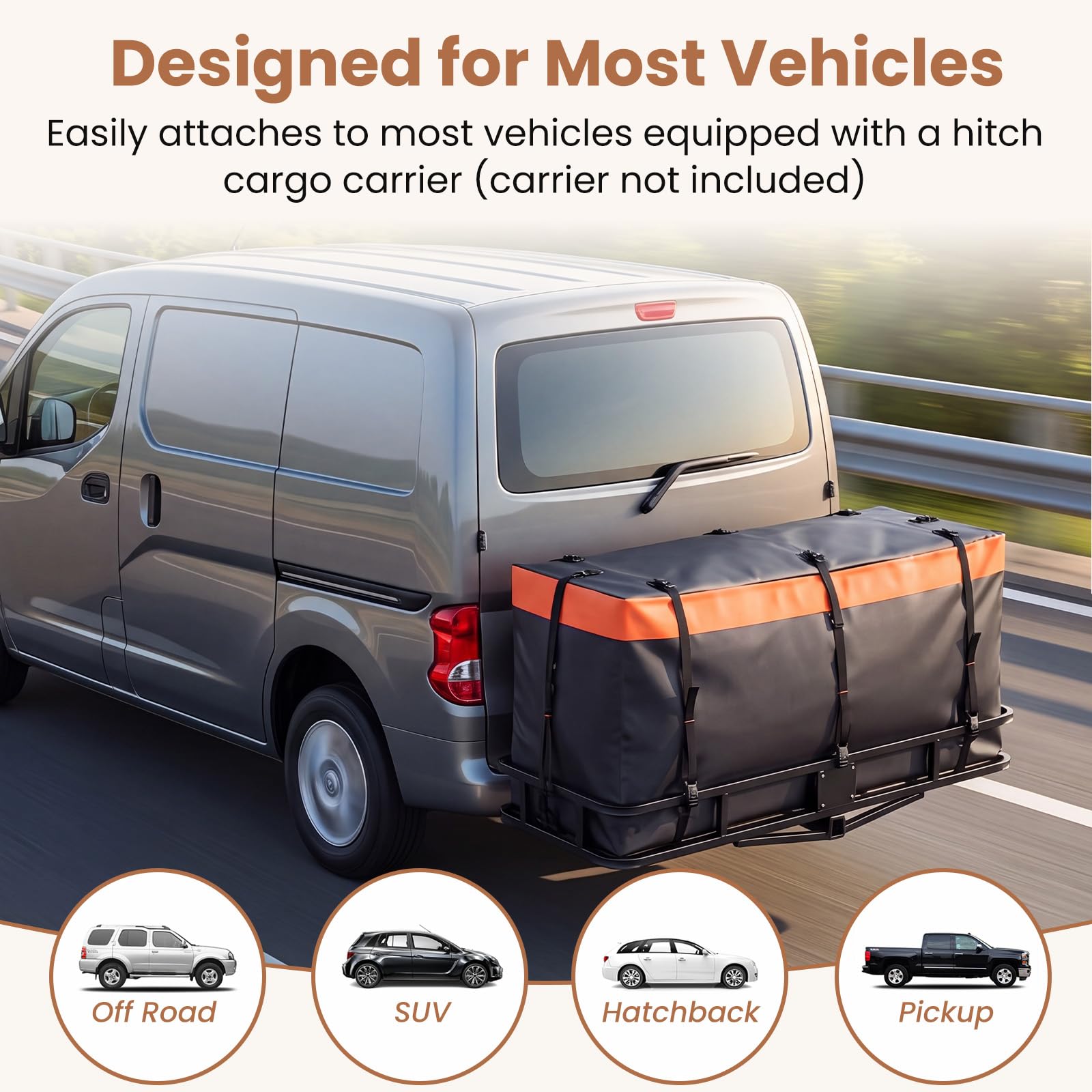 GIANTEX Borsa da Carico per Camion e Cassone Auto, Borsa da Trasporto Impermeabile in PVC Resistente con Cinghie di Fissaggio per Gancio di Traino, per SUV, Fuoristrada e Furgoni (148 x 61 x 61 cm)