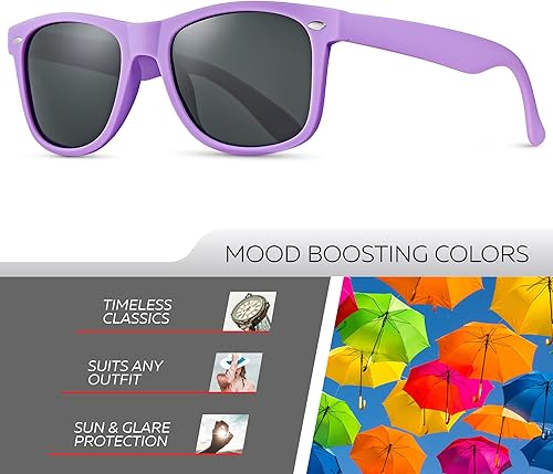 Miniatura 3 de Retro Rewind - Gafas de sol polarizadas para hombre y mujer, protección UV, gafas de sol clásicas