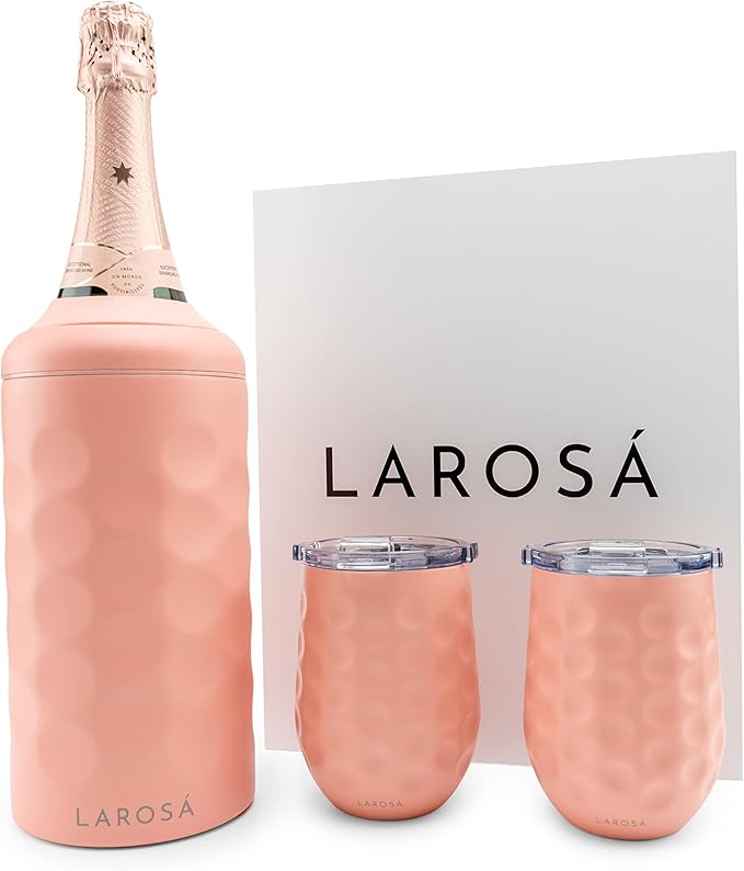 LAROSÁ Gift Set Wine Chiller with 2 Stemless Wine