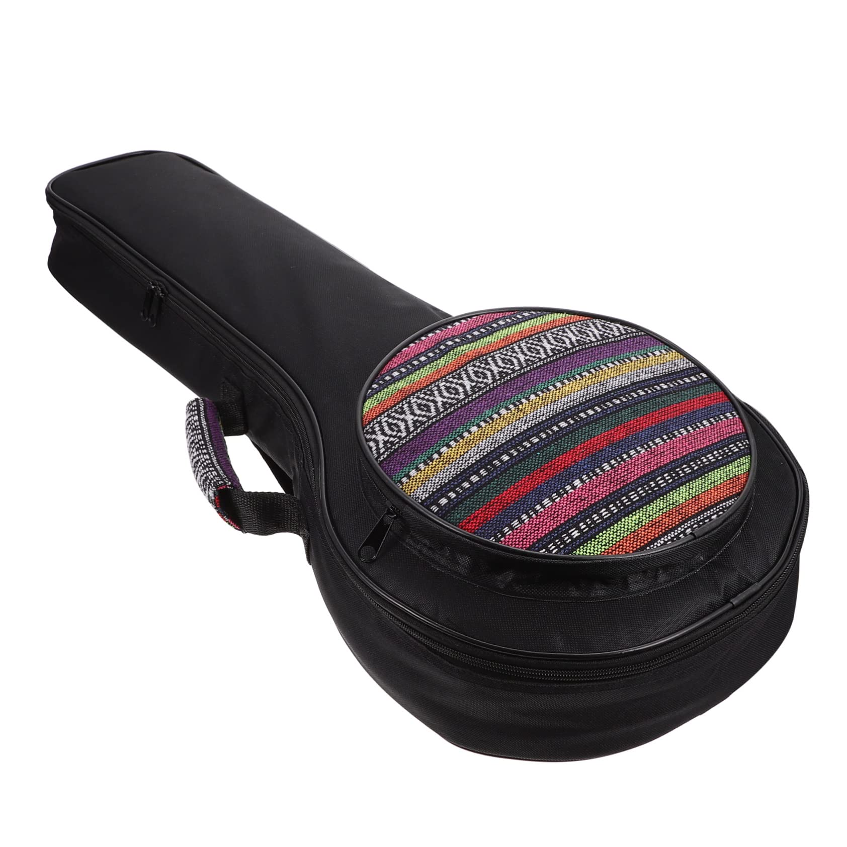 HEMOTON 1Pc Ethnic Style Mandolin Storage Bag Comfortable Double Shoulder Backpack with Accessory Pocket for Mandolin Travel and Protection