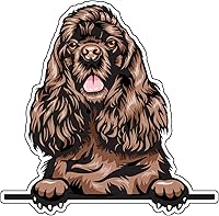 Vista 1 de WickedGoodz Calcomanía de vinilo Smiling Cocker Spaniel – Adhesivo para parachoques de raza de perro – para laptops, vasos, ventanas, coches