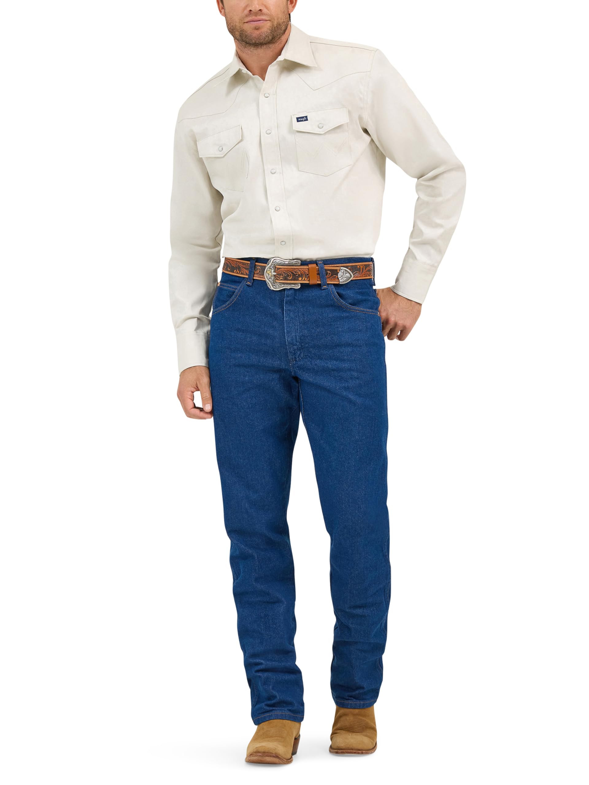 Chemise de Travail Western Wrangler pour Homme - Coupe Cowboy en Coton
