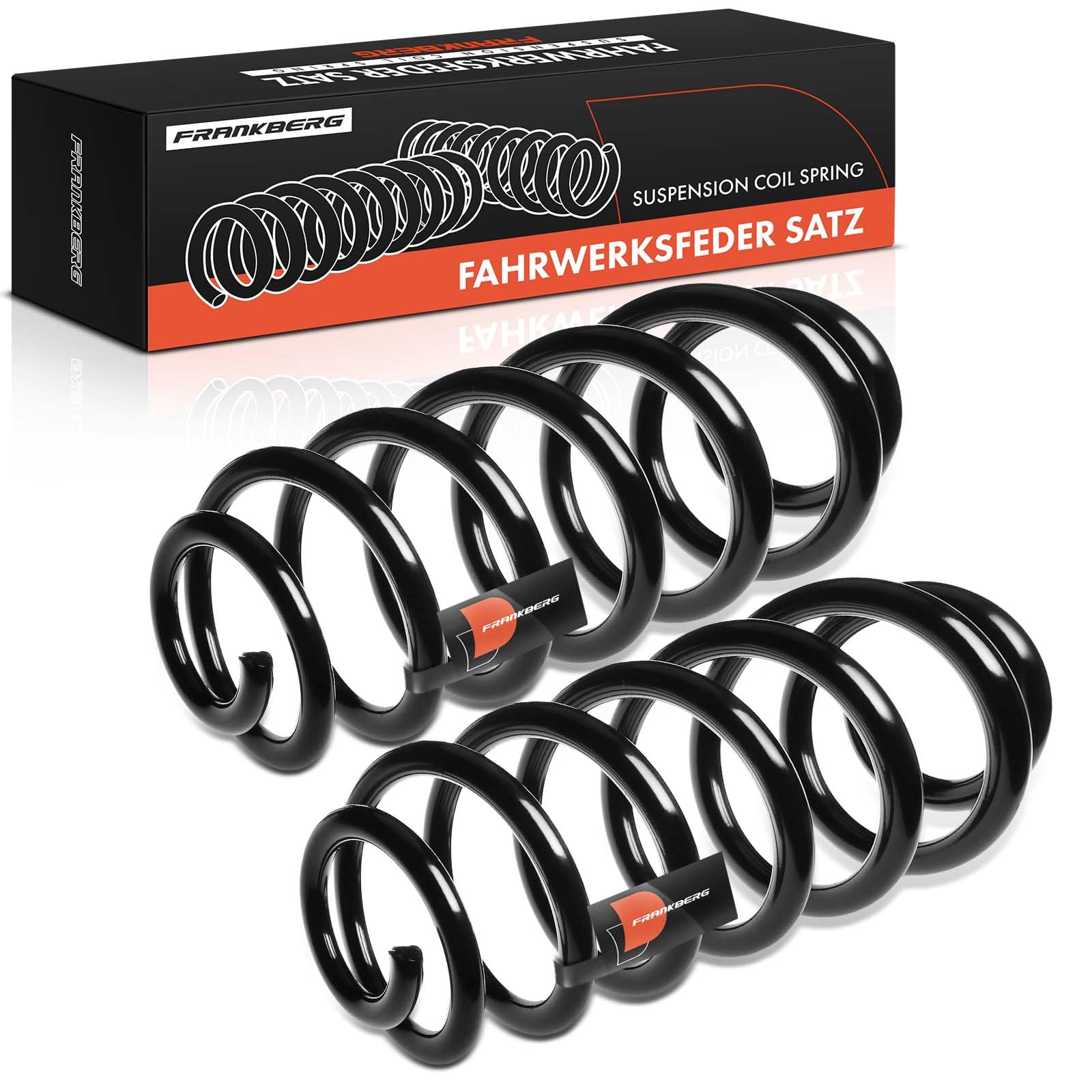Frankberg 2 muelles de suspensión para eje trasero 8P0511115R | Compatible con: León 1P1, A3 Cabriolet 8P7