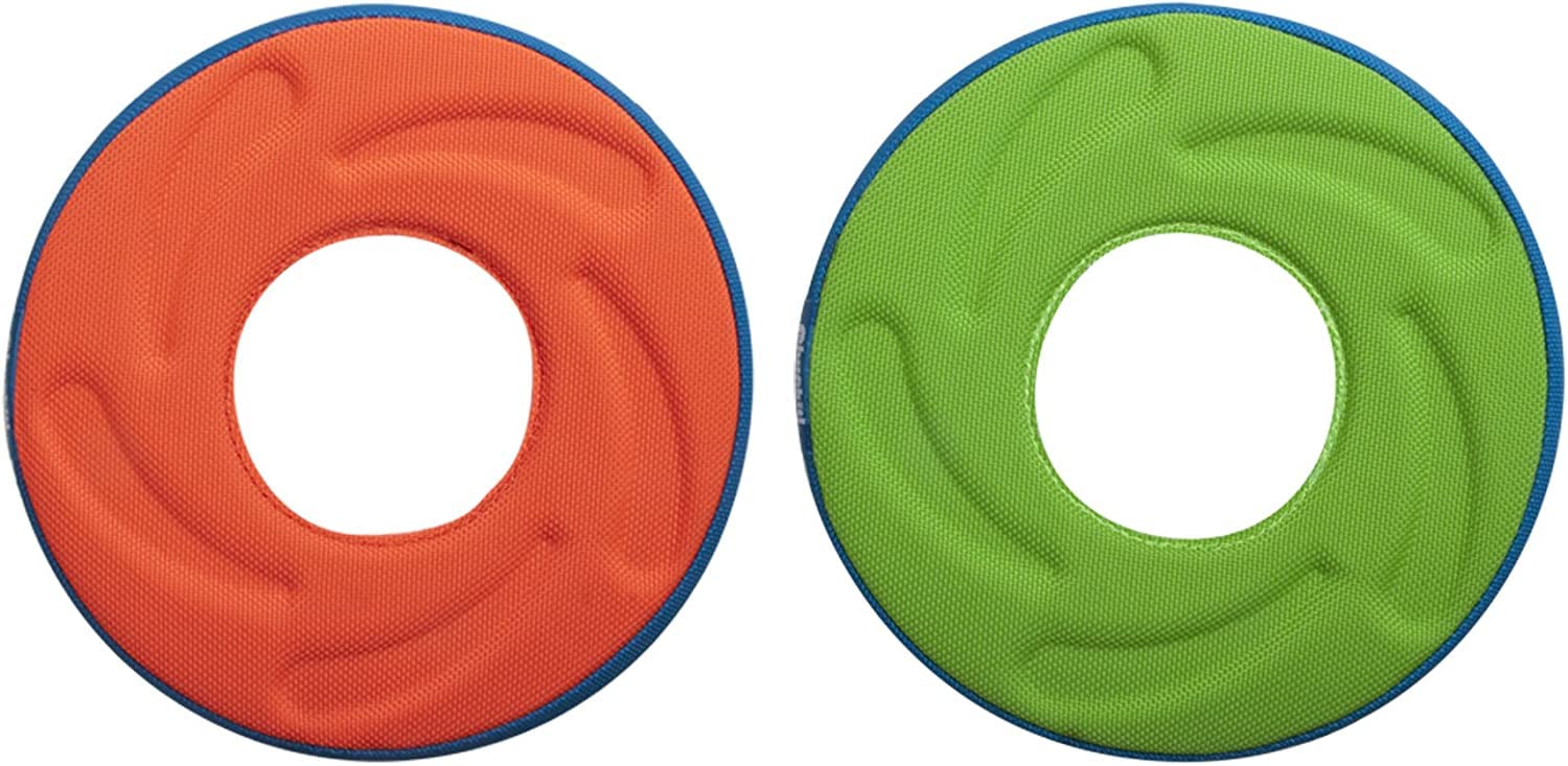 (4 pezzi) Chuckit Zipflight Amphibious Dog Fly anello giocattolo, media