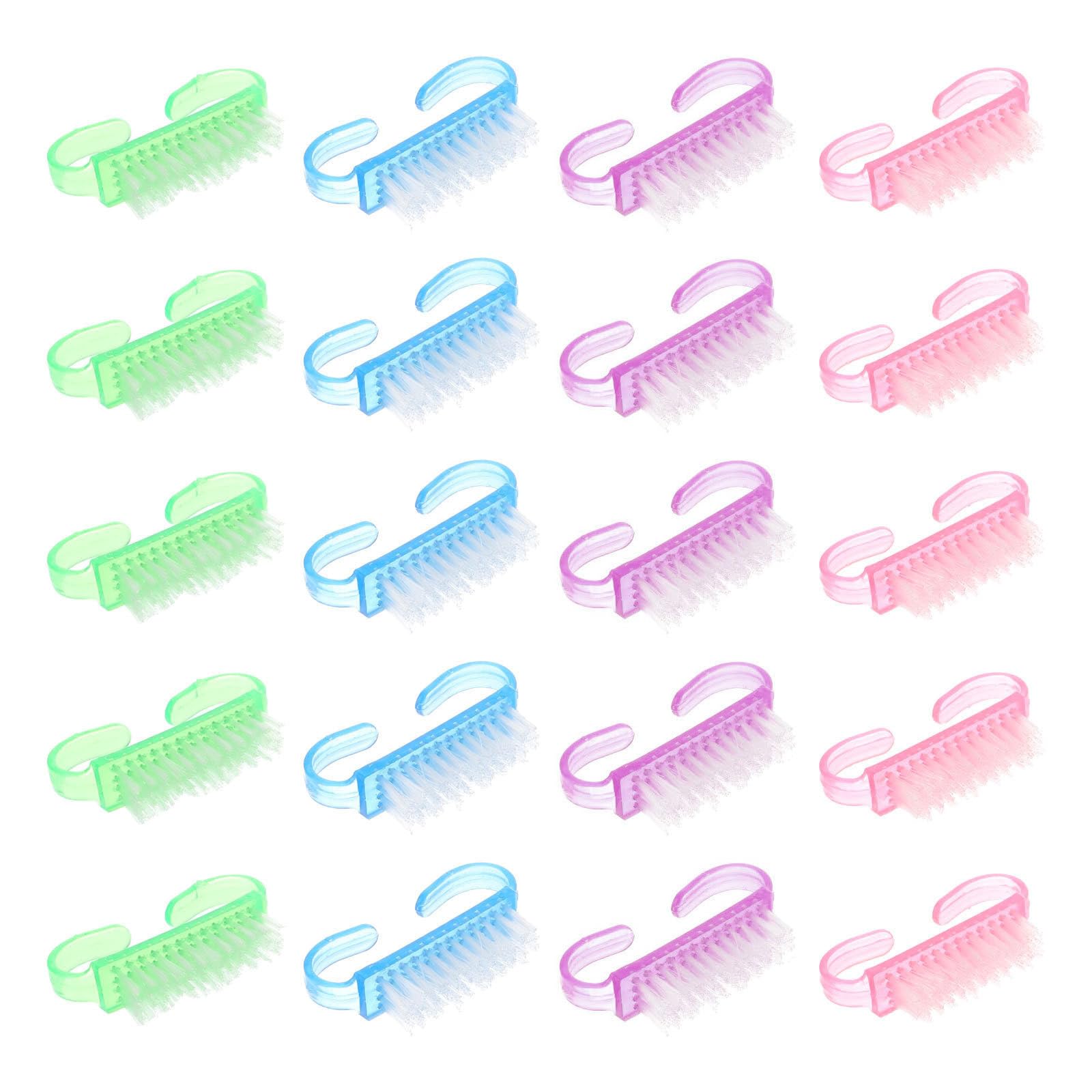 POPETPOP 200 Unidades Cepillo Mini de Uñas de Plástico Cerdas de Nylon,