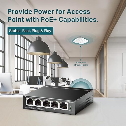 Miniatura 5 de Interruptor TP-Link de red Gigabit Ethernet de 5 puertos., Negro