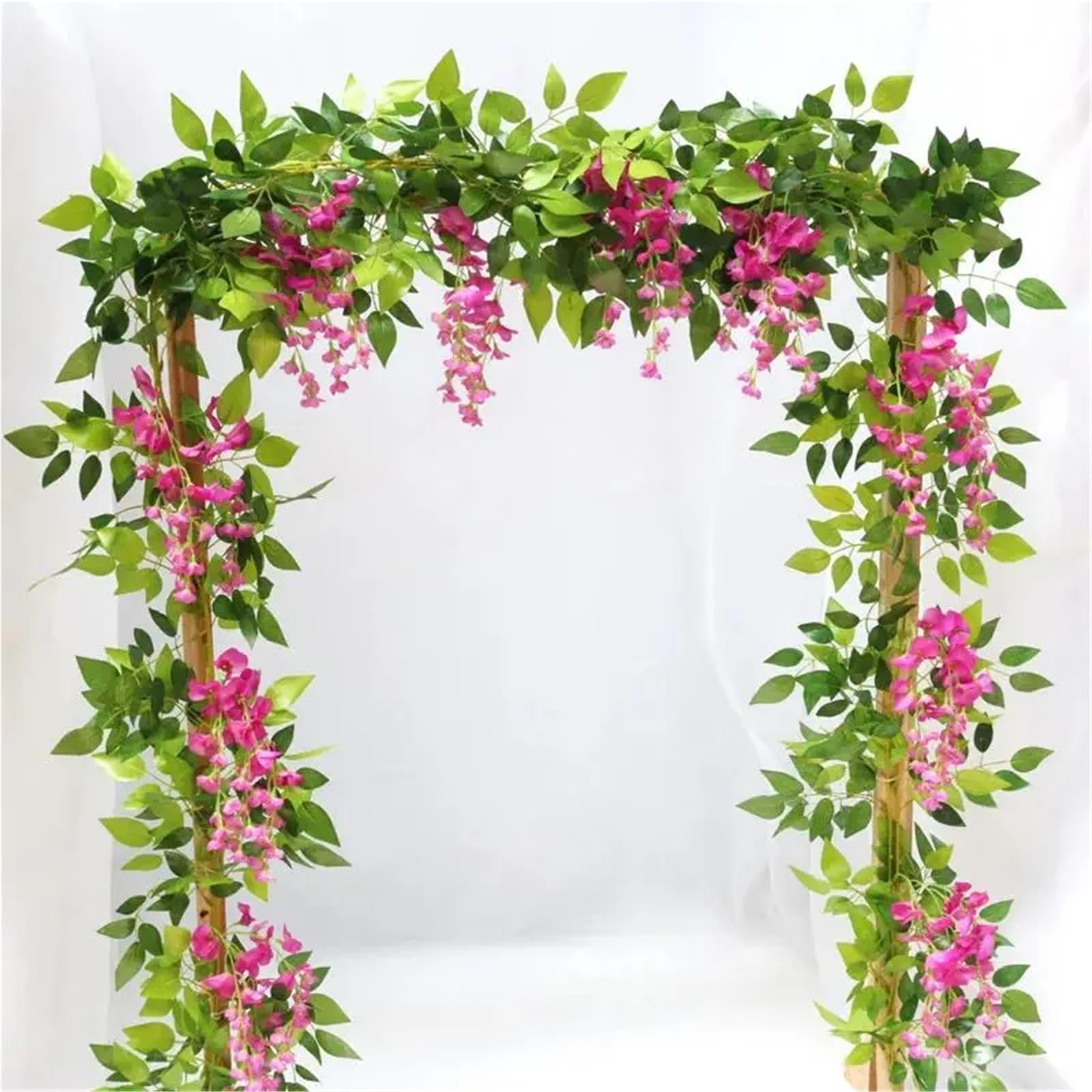Vite artificiale con foglie 1/3 pezzi 2 metri fiori artificiali ortensia foglia vite ghirlanda da giardino matrimonio parete decorazione casa(Style 1,3pieces)