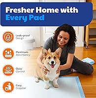 Vista 2 de American Kennel Club Almohadillas perfumadas de entrenamiento para cachorros con gel ultra absorbente de secado rápido, 28 x 30 almohadillas