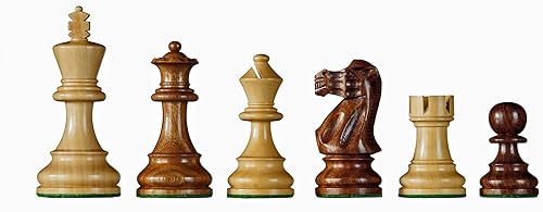 Miniatura 2 de Staunton Chessmen - Sheesham y boj con peso y pulido a mano con tamaño King de 2.5 pulgadas