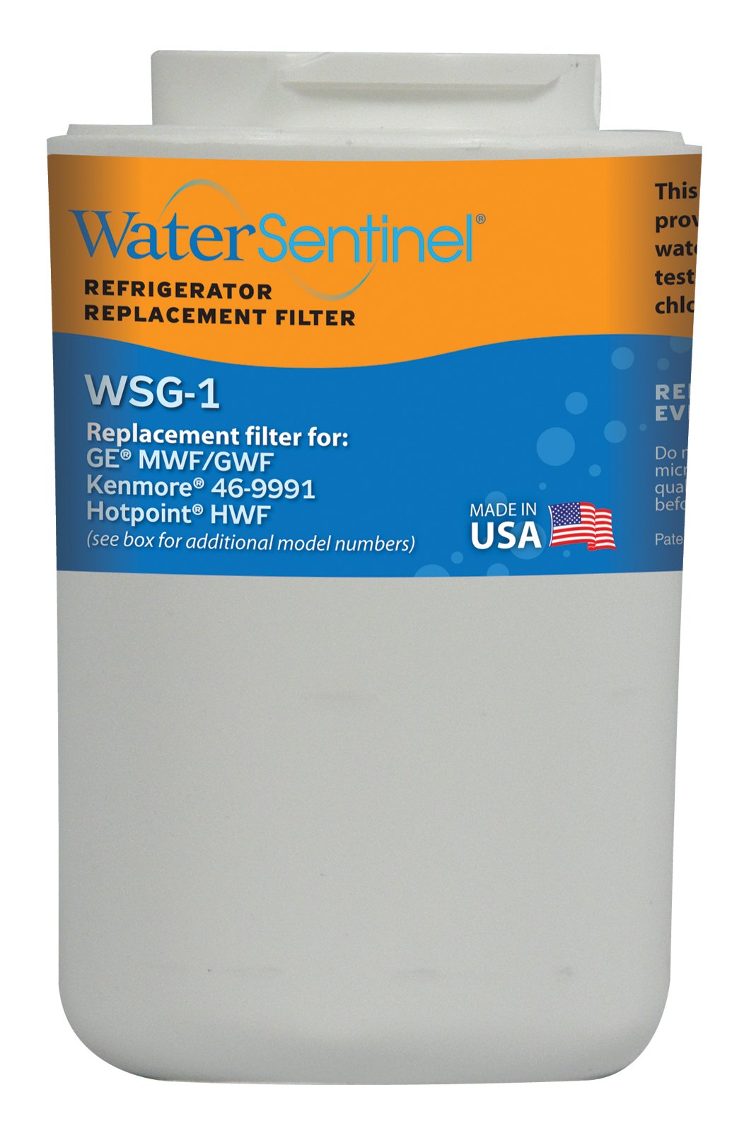 Filtre à eau pour réfrigérateur Eau Sentinel WSG - 1 cartouche de rechange