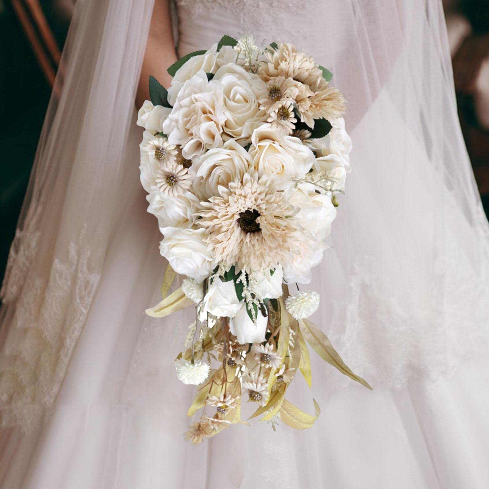 Ramos de novia de boda, ramo de dama de honor, flores artificiales para fiestas, bodas, aniversarios