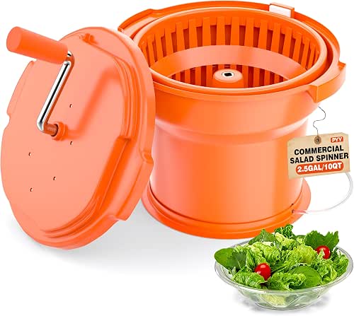 PYY 2.5 Gallon Commercial Salad Spinner - Salad Dryer w/Silicone