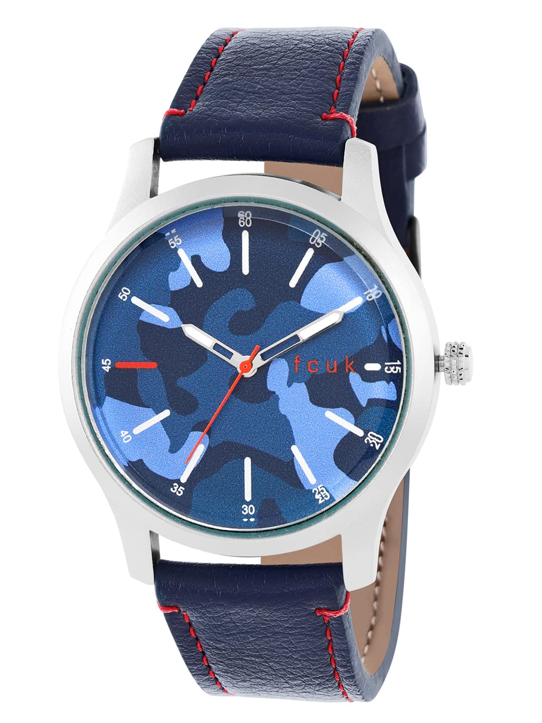 FCUK Analog Blue Dial Mens Leather Watch-Fk00011A (B0B6C5D7RS) Amazon Price History, Amazon Price Tracker