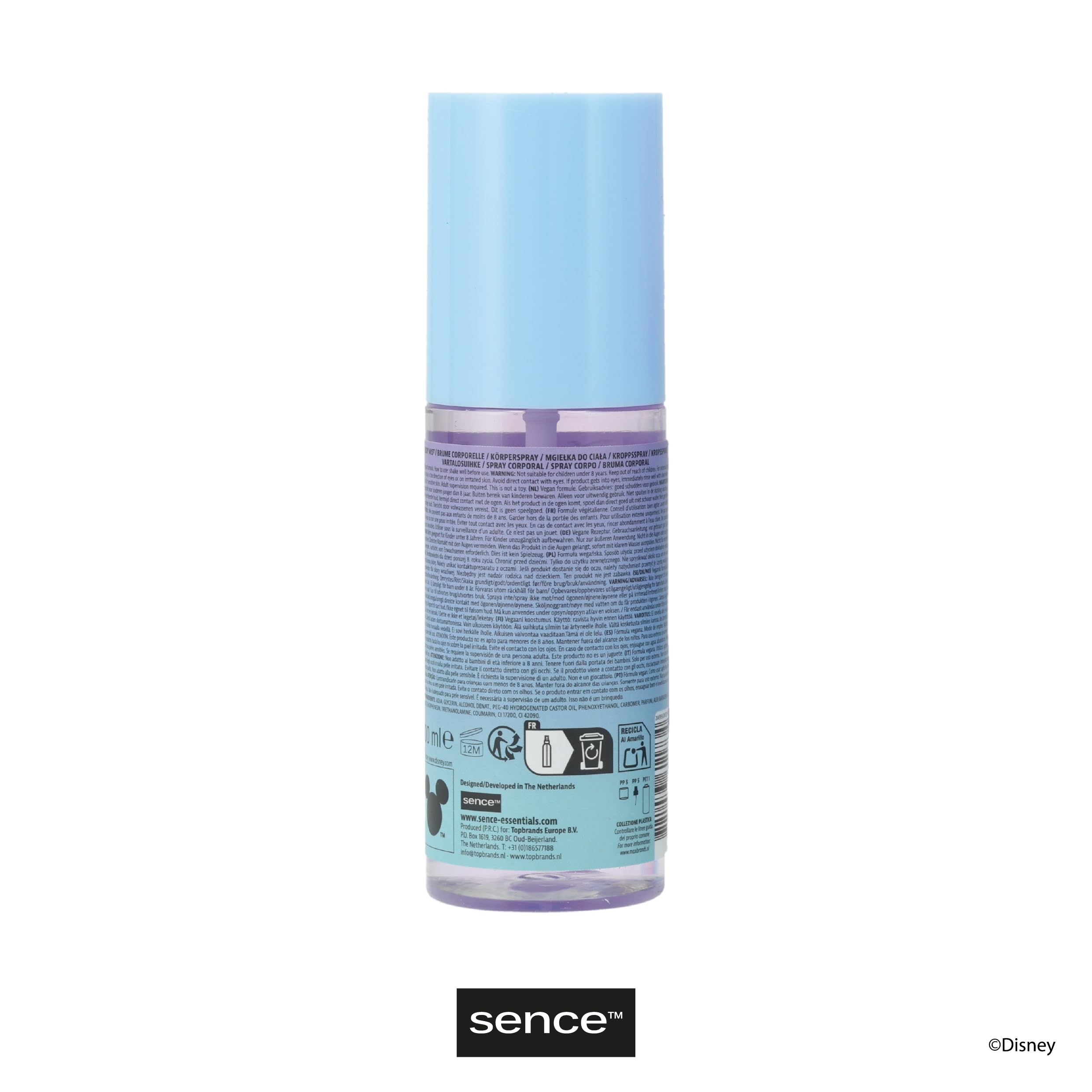 Disney Frozen Elsa & Anna Parfum spray do ciała Icy Vanilla, Vegan Beauty Body Mist, zapach pomysł na prezent, waniliowy spray do ciała Sence (1 x 100 ml)