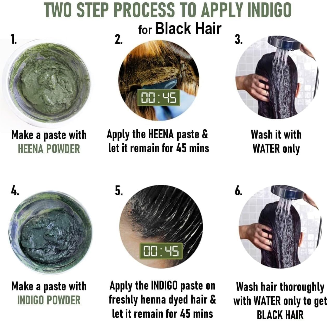 Indigo Dry Leaves for Hair Black Colour - 150g - Indigofera Tinctoria | Neeli Avuri - Natural Hair Colour, Smooth & Shiny Hair