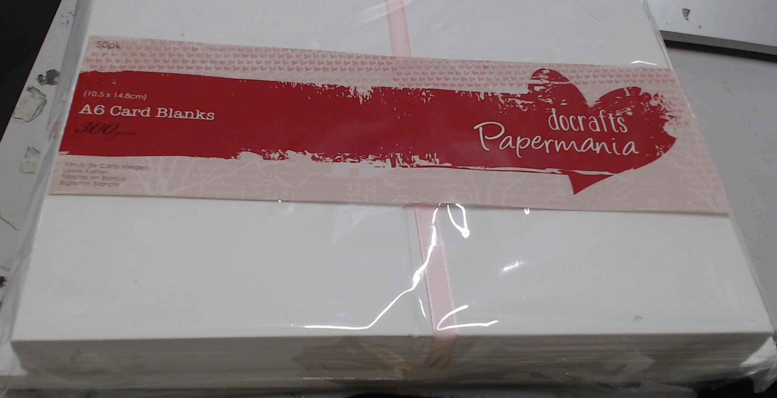Papermania A6 Blank Card and Envelope, Pack of 50, White