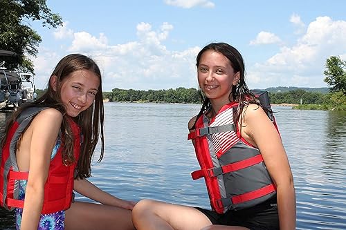 Miniatura 6 de Chaleco salvavidas unisex para adultos PFD  Aprobado por la Guardia Costera, fácilmente ajustable para una movilidad completa, ligero, sin PVC