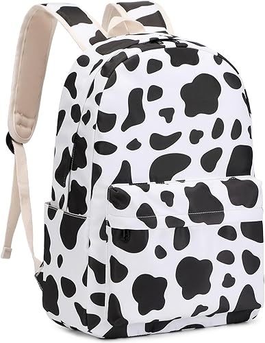 Miniatura 3 de Mochila escolar para niñas, mochila con lonchera, mochila para niños, primaria, primaria, bolsas escolares para adolescentes, Estampado de vaca,