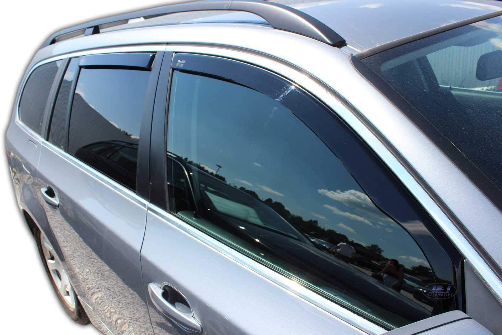 J&J AUTOMOTIVE Windabweiser passend für BMW 5 Series E61 2003-2010 4tlg, Heko Regenabweiser Vorne Hinten Getönt Dunkel Passform